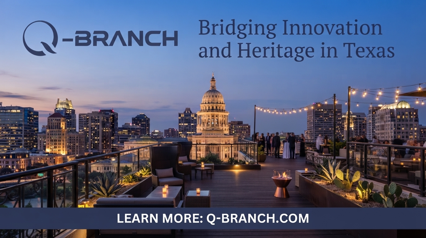 Perched high above downtown Austin, our premier rooftop event space blends modern innovation with timeless Texas heritage.